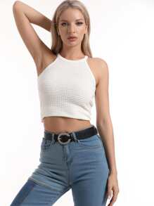 Thắt lưng khóa trang trí đính đá phong cách tiệc tùng thập niên 2000 cho quần jeans cổ điển diện cho Halloween mùa hè, trường học mùa thu, mùa thu, Halloween - màu đen - Xem 2