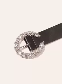 Thắt lưng khóa trang trí đính đá phong cách tiệc tùng thập niên 2000 cho quần jeans cổ điển diện cho Halloween mùa hè, trường học mùa thu, mùa thu, Halloween - màu đen - Xem 3