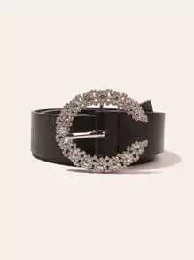 Thắt lưng khóa trang trí đính đá phong cách tiệc tùng thập niên 2000 cho quần jeans cổ điển diện cho Halloween mùa hè, trường học mùa thu, mùa thu, Halloween - màu đen - Xem 4