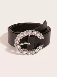 Thắt lưng khóa trang trí đính đá phong cách tiệc tùng thập niên 2000 cho quần jeans cổ điển diện cho Halloween mùa hè, trường học mùa thu, mùa thu, Halloween - màu đen - Xem 5