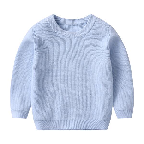 

Toddler Boys Ribbed Knit Sweater, Baby blue