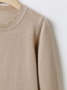 Toddler Girls High Low Hem Jumper - Apricot - View 6