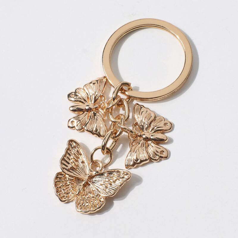 

Butterfly Charm Keychain, Gold
