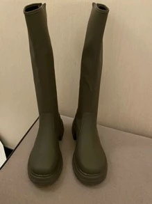 Botas clásicas cremallera trasera - Verde militar - Ver 3