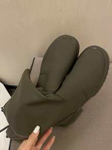 Botas clásicas cremallera trasera - Verde militar - Ver 4