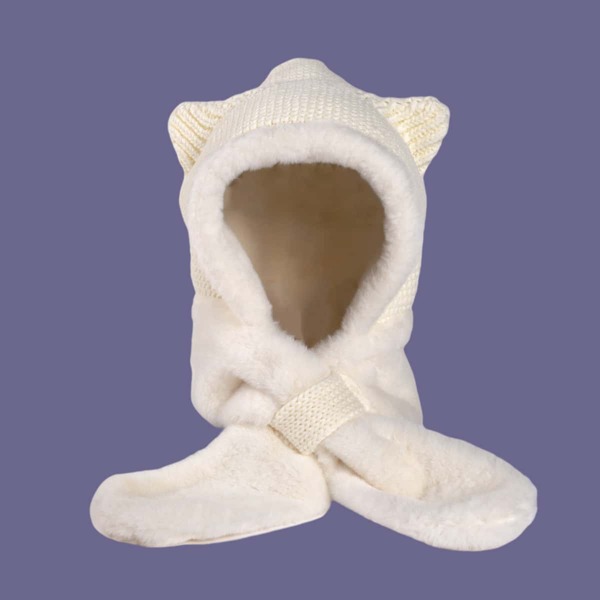 

Toddler Kids Warm Hat, White