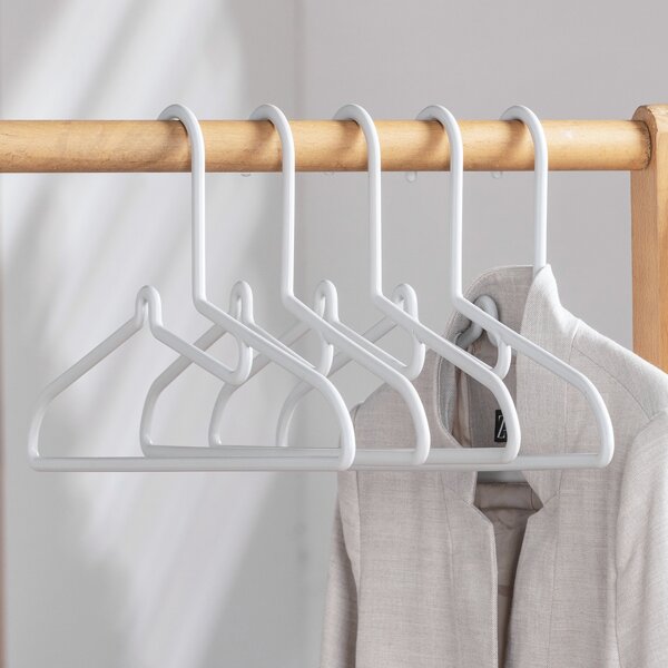 

5pcs Plain Random Color Clothes Hanger, Multicolor