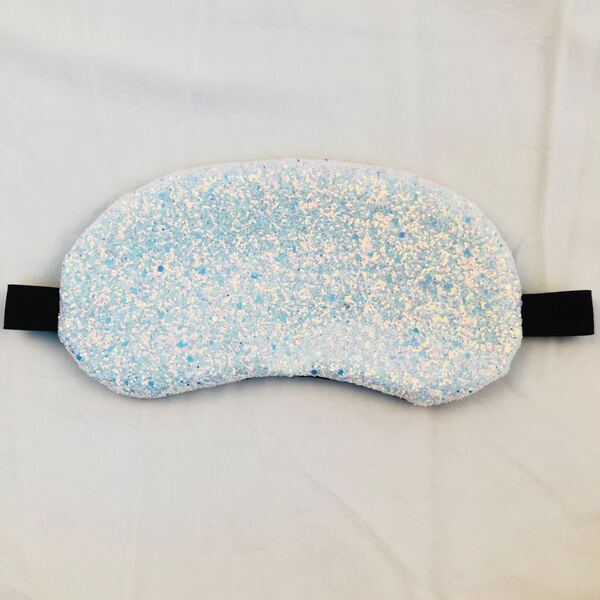 

1pc Glitter Pattern Eye Cover, Baby blue