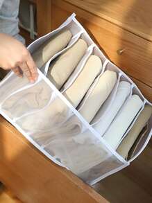 Hộp lưu trữ quần áo lưới 1 cái - trắng - Xem 3