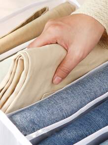 Hộp lưu trữ quần áo lưới 1 cái - trắng - Xem 5