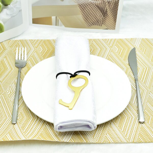 

1pc Multifunction Napkin Ring, Gold