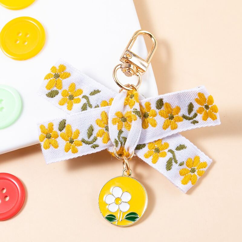 

Flower Graphic Bag Charm, Multicolor