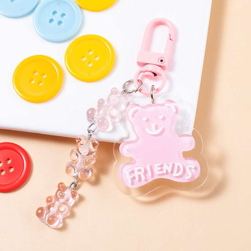 

Bear Pendant Bag Charm, Pink