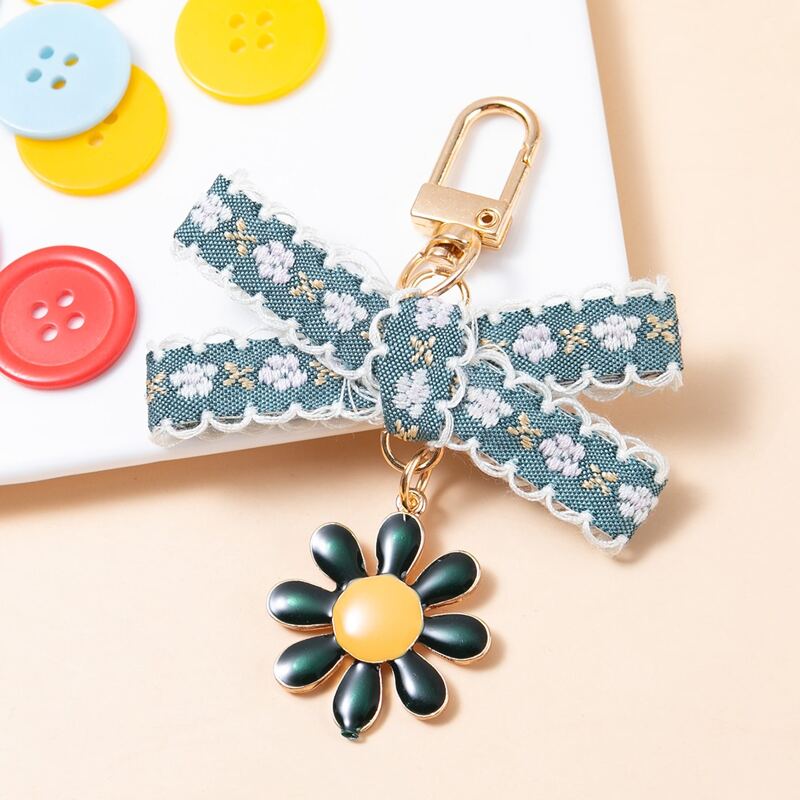 

Flower Pendant Bag Charm, Multicolor