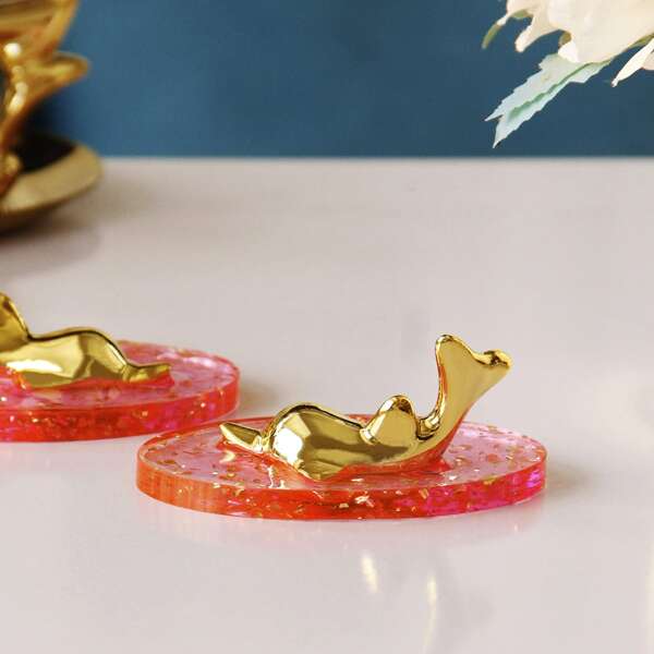 

1pc Mini Dolphin Decoration Craft, Multicolor