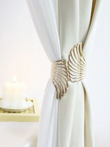 1入組翅膀窗簾扣，金屬簡約窗簾夾，窗簾配件 - 金色 - 查看 1