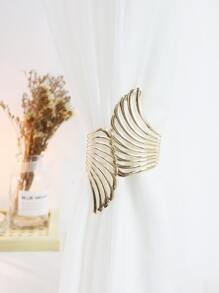 1入組翅膀窗簾扣，金屬簡約窗簾夾，窗簾配件 - 金色 - 查看 2