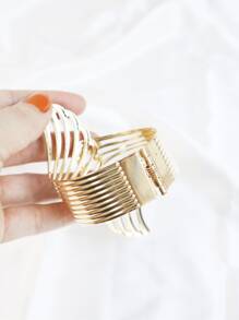 1入組翅膀窗簾扣，金屬簡約窗簾夾，窗簾配件 - 金色 - 查看 5