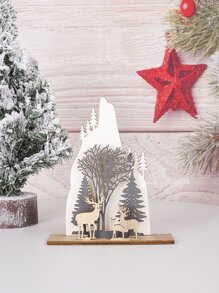 1入組木頭聖誕裝飾用品 - 彩色 - 查看 1
