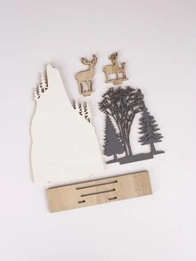 1入組木頭聖誕裝飾用品 - 彩色 - 查看 4