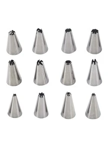 12 piezas Boquilla de acero inoxidable - Multicolor - Ver 1