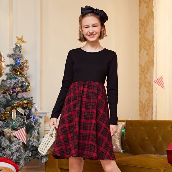 

Teen Girls Plaid A-line Dress, Multicolor