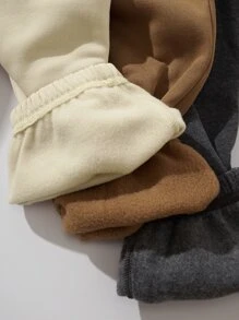 SHEIN EZwear 3件彈性腰帶內襯衛褲 - 彩色 - 查看 3