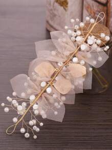 Niñas Accesorio de pelo con perla artificial & con diseño de flor