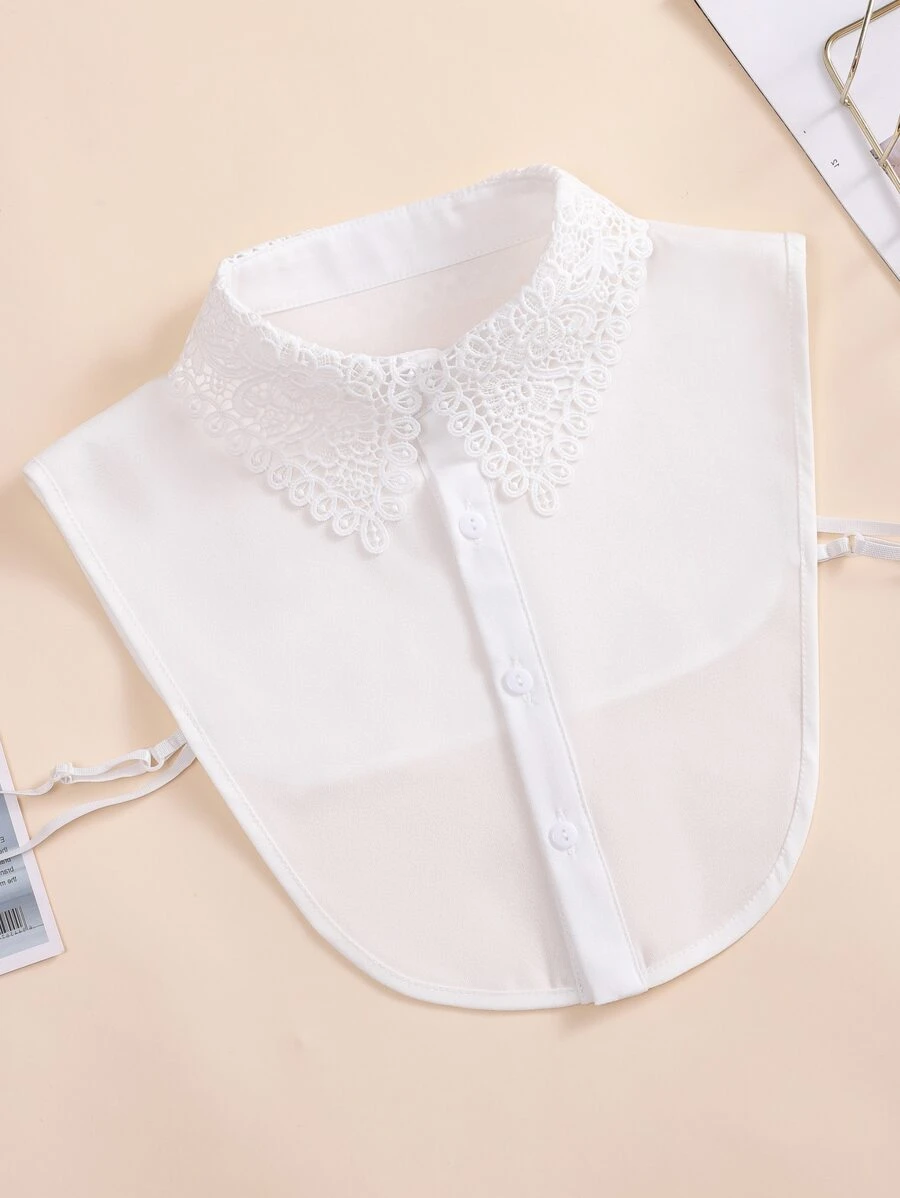 1 chiếc Vòng cổ bướm trắng cho nữ có thể tháo rời, Vòng cổ giả thích hợp để đeo hàng ngày Phụ kiện ngày lễ tình nhân cho nữ - trắng - Xem 1