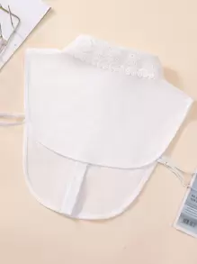 1 chiếc Vòng cổ bướm trắng cho nữ có thể tháo rời, Vòng cổ giả thích hợp để đeo hàng ngày Phụ kiện ngày lễ tình nhân cho nữ - trắng - Xem 3