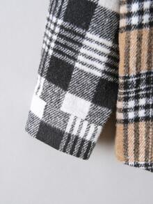 Áo sơ mi bé trai Túi Nút phía trước Sọc ca rô Sẵn sàng - Nhiều màu - Xem 3