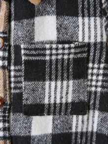 Áo sơ mi bé trai Túi Nút phía trước Sọc ca rô Sẵn sàng - Nhiều màu - Xem 4