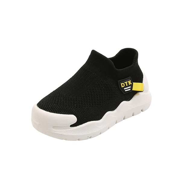 

Boys Minimalist Knit Hollow Out Sneakers, Black