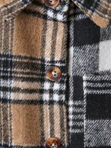 Áo sơ mi bé trai Túi Nút phía trước Sọc ca rô Sẵn sàng - Nhiều màu - Xem 6
