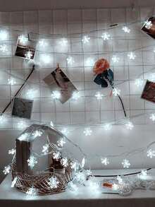 1入組聖誕燈簾帶40入組雪花燈泡 - 白色 - 查看 7