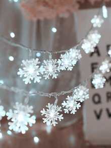 1入組聖誕燈簾帶40入組雪花燈泡 - 白色 - 查看 4