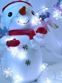 1入組聖誕燈簾帶40入組雪花燈泡 - 白色 - 查看 5