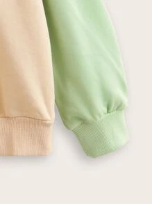 SHEIN Sudadera con letra & con estampado de dinosaurio de hombros caídos - Multicolor - Ver 3