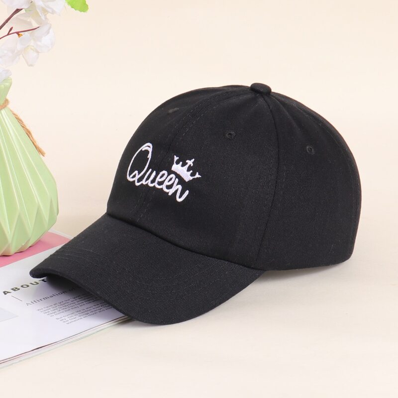 

Letter Graphic Embroidery Baseball Cap, Black