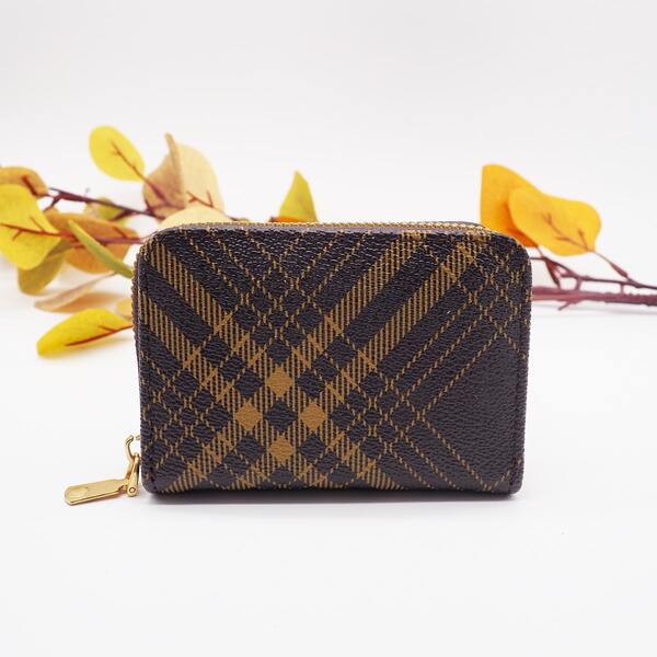 

Plaid Pattern Small Wallet, Multicolor