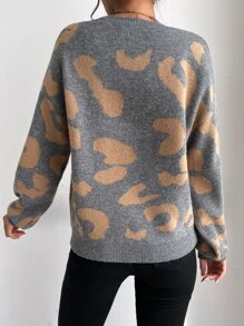 Chiquease Áo len dệt kim dáng rộng vai rủ, thích hợp mặc mùa thu đông. - Nhiều màu - Xem 2