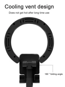 Selfie Ring Light With Stand - Black - View 5
