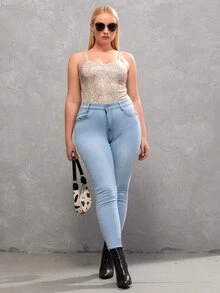 Body de tirantes con estampado de piel de serpiente - Caqui - Ver 6