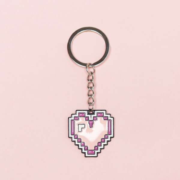 

Heart Charm Keychain, Multicolor