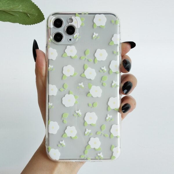 

Flower Print Clear Phone Case, Multicolor