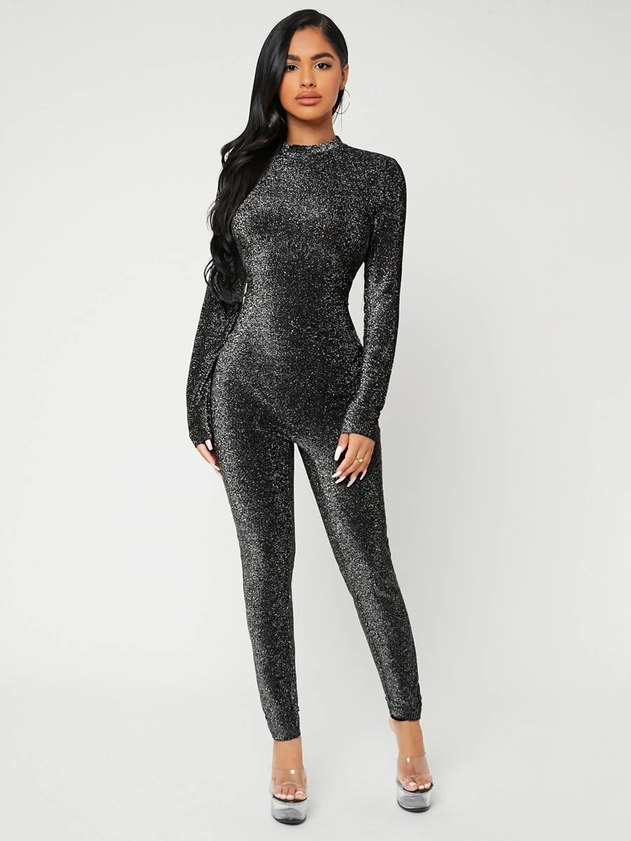 Mädchen Alien Jumpsuit Metallic Overall - Glitzer Ganzkörperanzug Für Cosplay