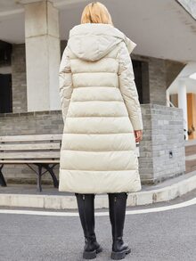 GASMAN Patch Pocket Belted Hooded Padded Coat