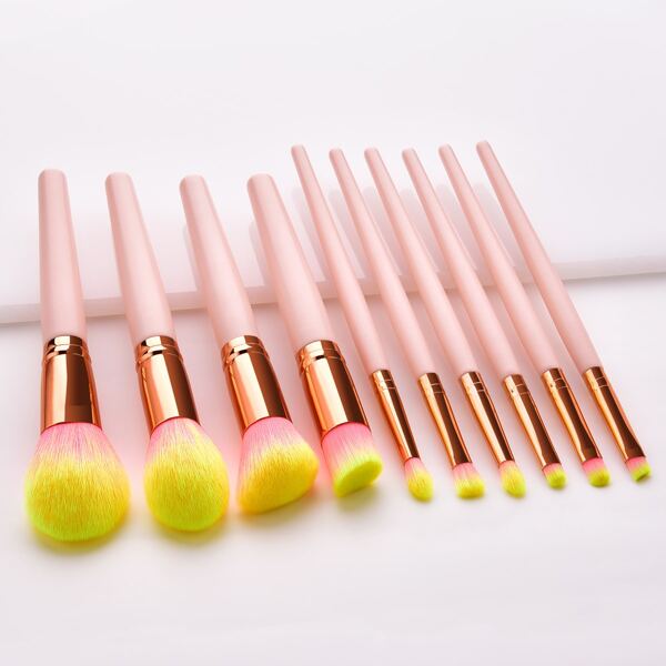 

10pcs Makeup Brush Set, Pink