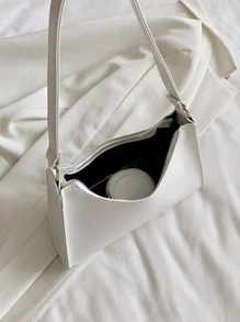 Lizard Pattern Shoulder Bag - White - View 3
