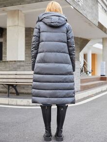 GASMAN 正面拉链抽绳细节羽绒填充大衣